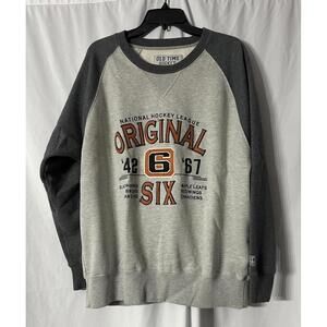 Old Time Hockey Rafters Collection Mens Original 6 Long Sleeve NHL Sweatshirt L